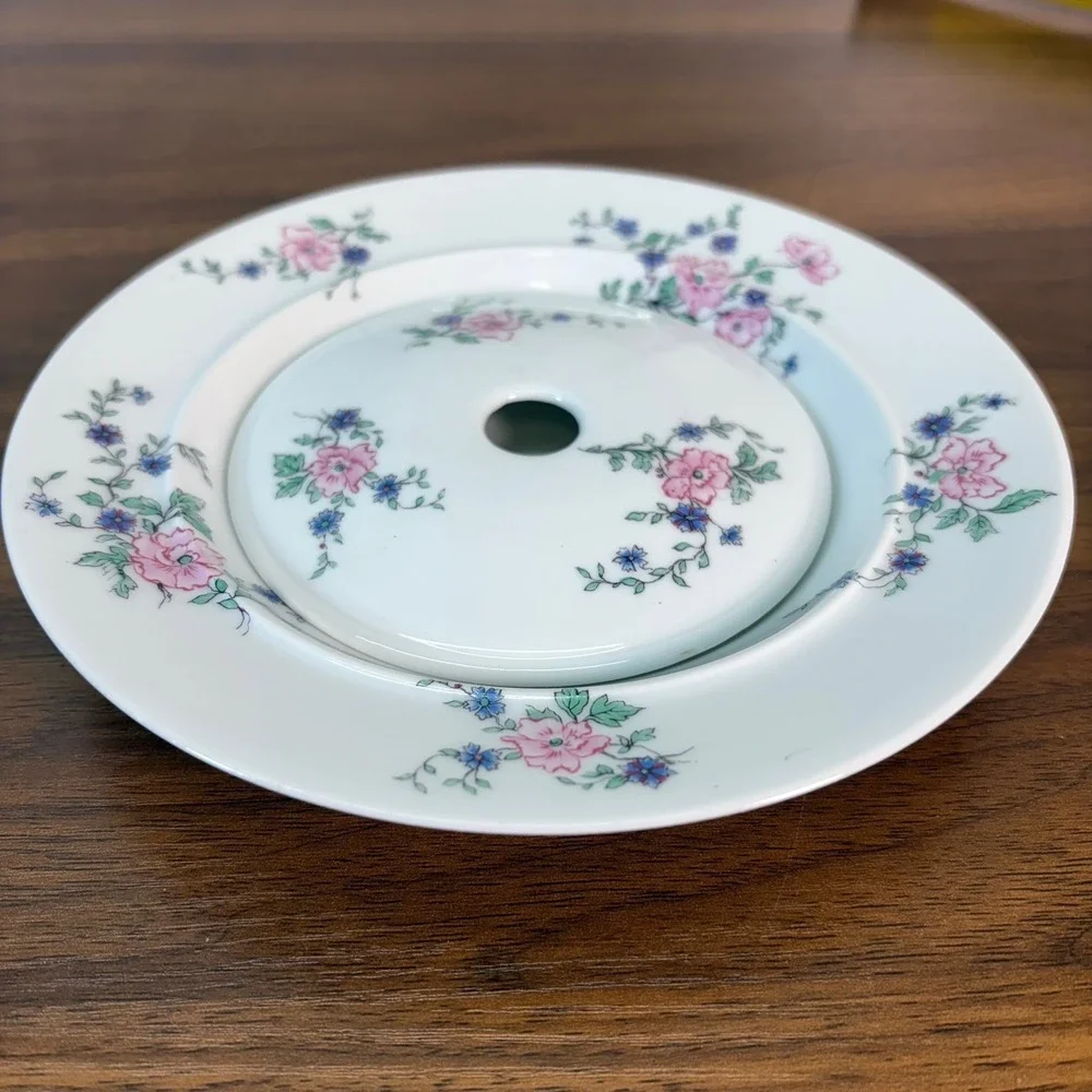 Antique THEODORE HAVILAND LIMOGES HAND‎ PAINTED Porcelain Covered Butter Dish